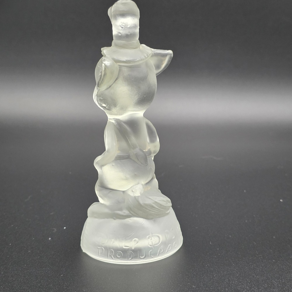 Rare Vintage Disney Li'l Bad Wolf Frosted Glass Figurine Rare Character - Picture 4 of 9